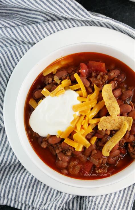 Slow Cooker Cowboy Chili - About a Mom