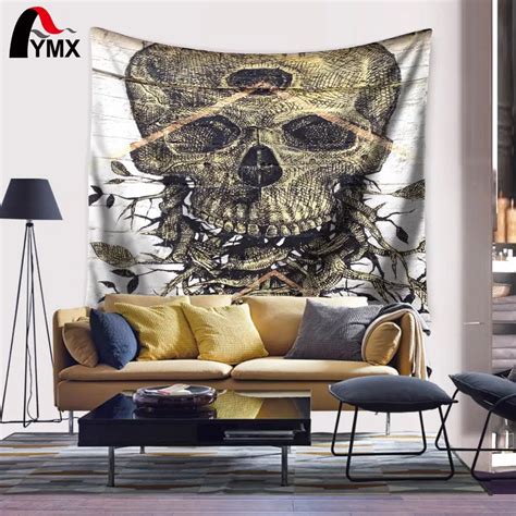 Wholesale Mandala Halloween Horror Skull Digital Printing Tapestry