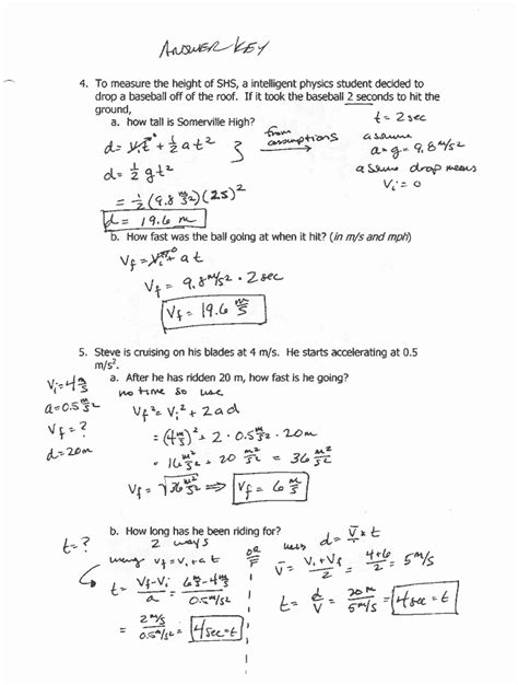 50 Kinematics Worksheet With Answers Chessmuseum Template Library