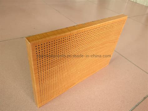 Perforated Wood Color Aluminum Honeycomb Sandwich Panels For Acoustic Ceiling China Perforated