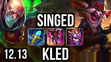 Singed Vs Kled Top 600 Games 4421 800k Mastery Na Master