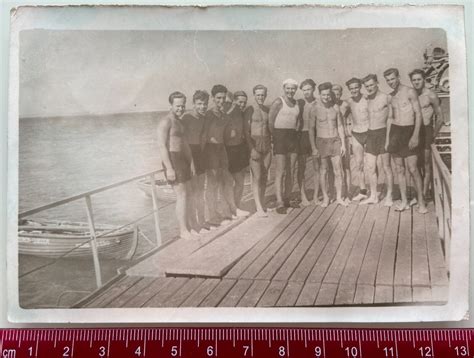 Shirtless Men Beefcake Affectionate Handsome Guys Gay Interest Vintage Photo EBay