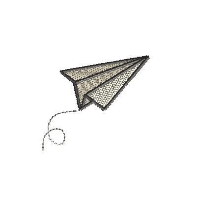 Mini Paper Airplane Machine Embroidery Design