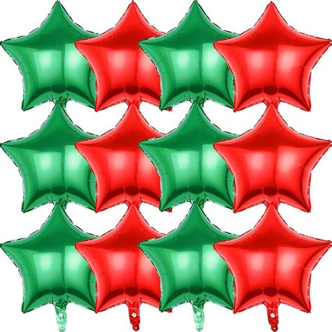 Amazon Bieufbji Star Shape Foil Mylar Balloons Inch Green Star