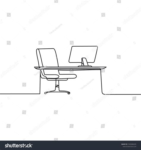 Continuous One Line Drawing Empty Ceo Stock Vector (Royalty Free ...