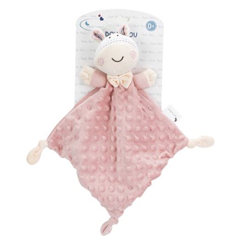 Doudou Girafe Vieux Rose Du