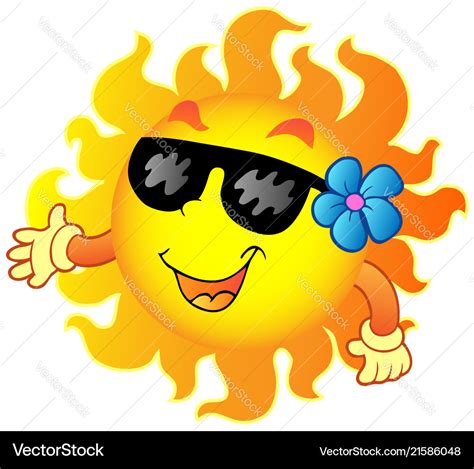 Happy summer sun 1 Royalty Free Vector Image - VectorStock