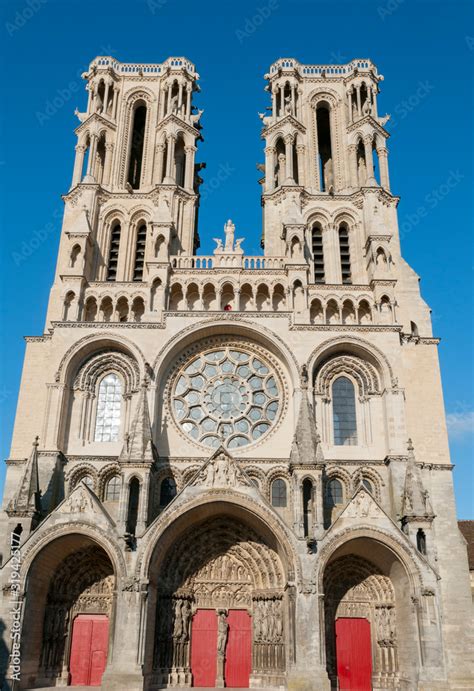 France Aisne Laon La Fa Ade De La Cath Drale Gothique Notre Dame De