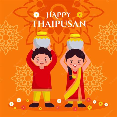 Free Vector | Flat design thaipusam festival