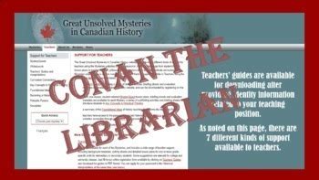 Great Unsolved Canadian History Mysteries by Conan the Librarian 