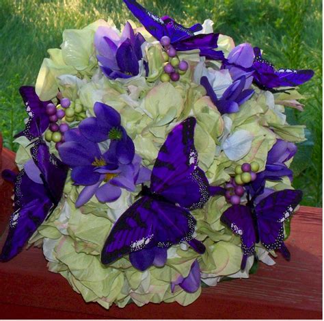 Bridal Butterfly Bouquet And Flowergirl Basket Etsy