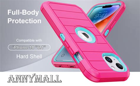 Annymall For Iphone 14 Case With 2 Screen Protectorfull Body Shockproof Drop