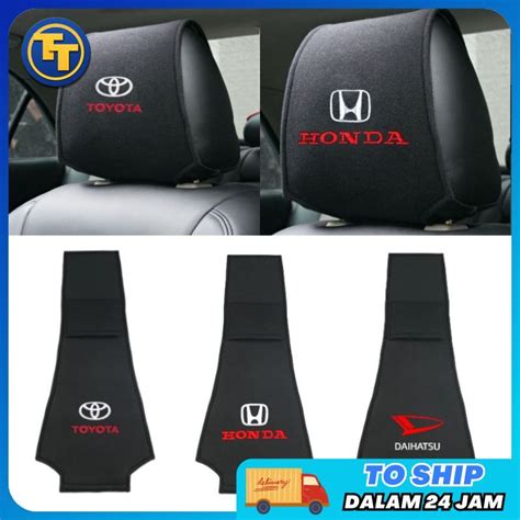 Jual 2PCS Sarung Sandaran Kepala Jok Mobil Cover Headrest Mobil Flanel