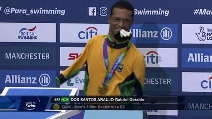 Vídeo Gabriel Araújo conquista o ouro no Mundial de Natação