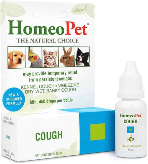 HomeoPet Cough, Natural Cough Supplement for Dogs, Cats, and Other Pets