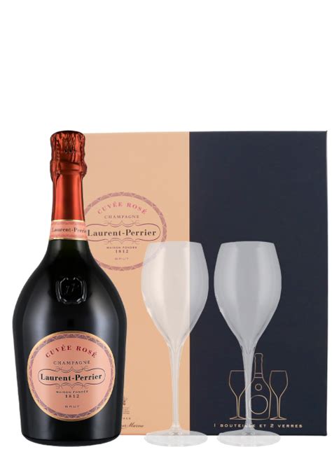 Cuvée Rosé astucciato 2 bicchieri Laurent Perrier