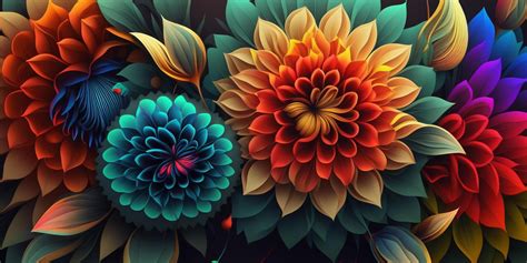 Beautiful mixed colorful flowers background. Vibrant colors of mixed