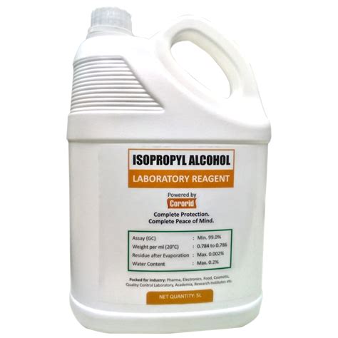 99 ISOPROPYL ALCOHOL IPA 2 PROPANOL LR Grade 5Ltr