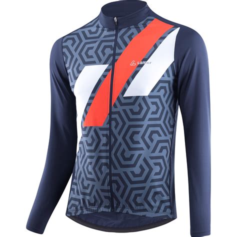 L Ffler Celtic Mid Full Zip Bike Long Sleeve Jersey Men Dark Blue