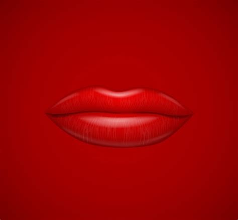 Premium Vector Hot Pink Lips Vector Illustration