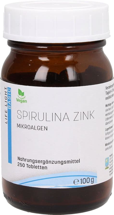 Zink Spirulina Hefefrei Life Light VitalAbo