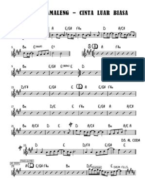 cinta luar biasa piano sheet pdf - Alexandra McGrath