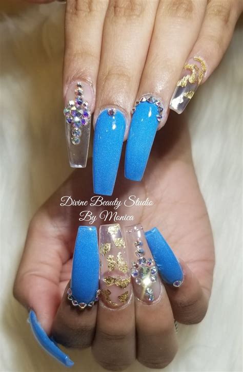 Pin By Clariyana On Nails Goth Nails Blue Nails Nail Designs