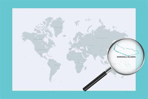 Mapa De Las Islas Marshall En El Mapa Pol Tico Del Mundo Con Lupa