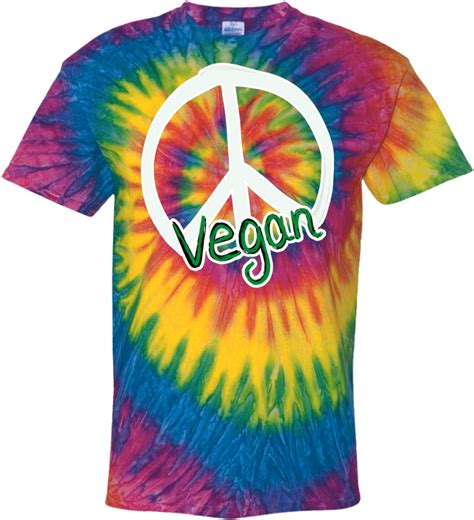 Vegan Peace Sign Hand Lettered Tie Dyed T Shirt S 5xl T Shirt