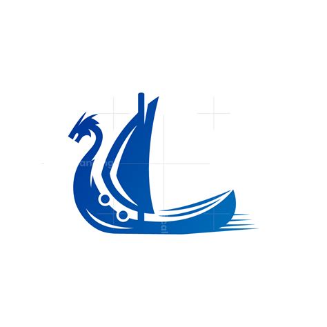 Blue Viking Ship Logo Scalebranding