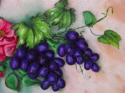 Виноград и вышивка лентами.. Обсуждение на LiveInternet - Российский ...