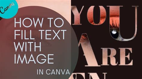 How To Fill Text With Image In Canva Youtube