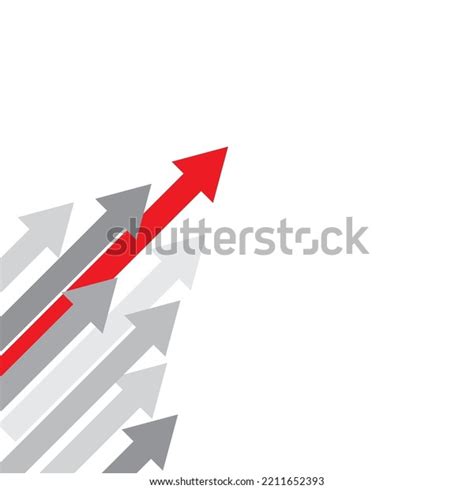 White Red Arrows On White Background Stock Vector Royalty Free