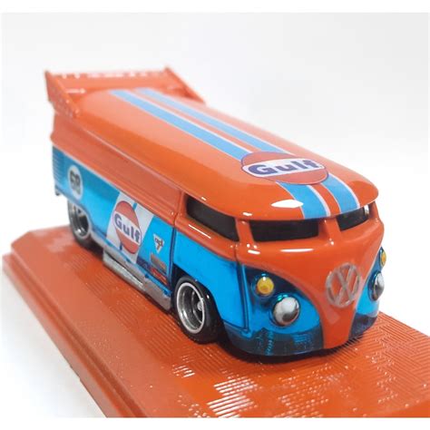 Hot Wheels Vw T1 Drag Bus Gulf Custom Shopee Brasil