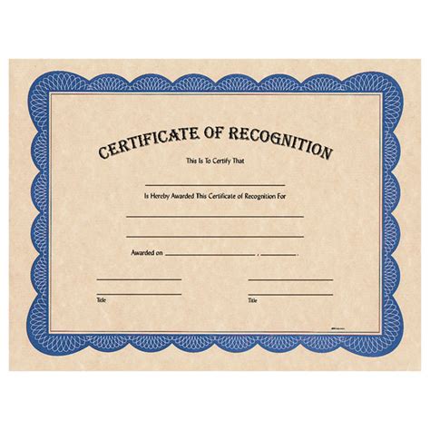 Certificate of Recognition – Awards by Trophy City