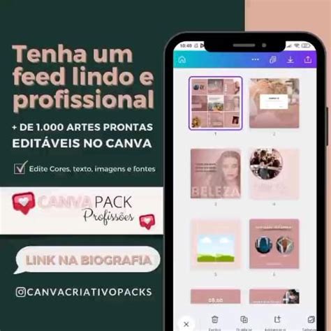 Pack Canva Editável Artes Templates Editáveis No Canva Grátis