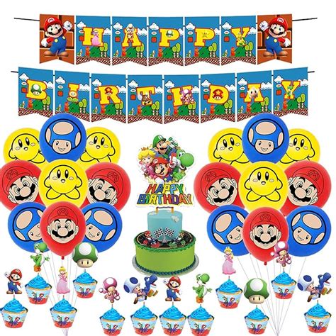 Buy Super Mario Birthday Party Supplies Mario Bros Party Decorations