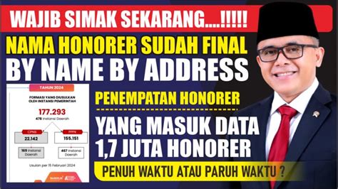 Selamat Ya Data Honorer Yang Masuk Ke Pppk Penuh Waktu Dan Pppk