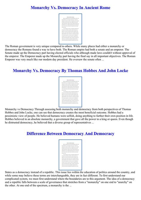 monarchy vs democracy by Pam Jackson - Issuu