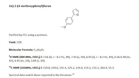 ORGANIC SPECTROSCOPY INTERNATIONAL 2 4 METHOXYPHENYL FURAN