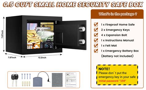 0 68 Cu Ft Small Safe Box For Money Digital Security Safe And Lock Box