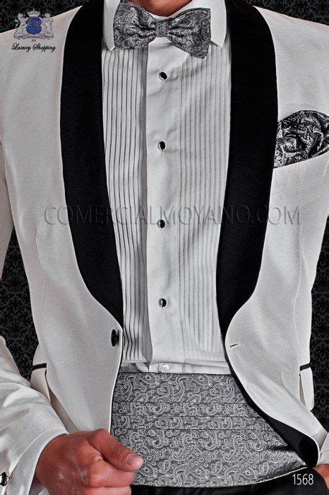 Tuxedo White Shantung With Shawl Collar Mario Moreno Moyano