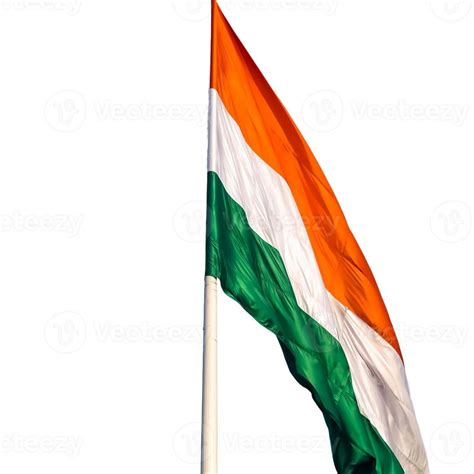 Bandera India Ondeando Alto En Connaught Place Con Orgullo Con Fondo