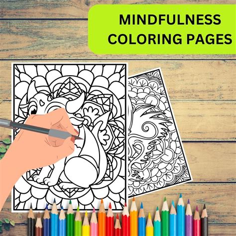 Chinese Dragon Lunar New Year Coloring Activity Mindfulness Stress