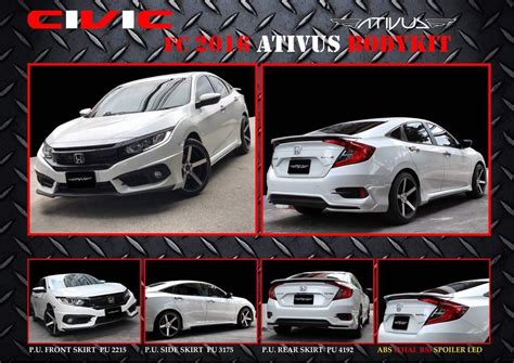 Honda Civic Fc Ativus Body Kit Bodykit Skirt Skirting Lip