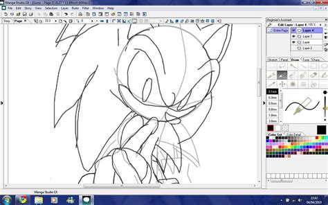 Manga Studio Drawing Sonic By Lightningchaos2010 On Deviantart