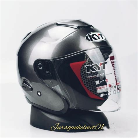 Jual Helm Half Face Kyt Kyoto Gunmetal Original Shopee Indonesia