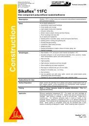 Sikaflex PRO data sheet - North West Sealants