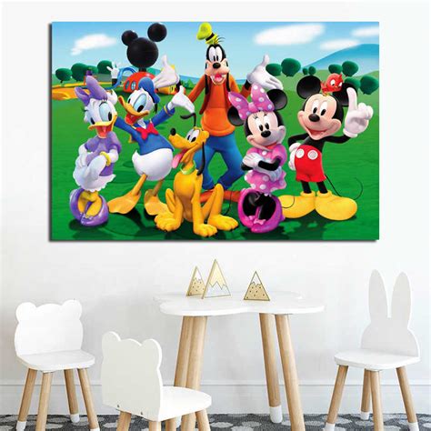 Mickey Mouse Clubhouse Wallpaper Wall Art Canvas Poster Free Mickey Mouse Background 800x800