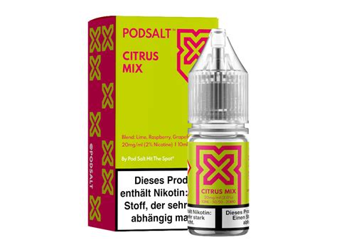 Pod Salt X Citrus Mix 20mg Ml Nicsalt Liquid Orientsmoker